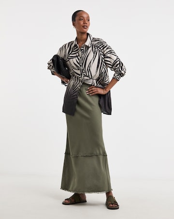 Printed Textured Long Sleeve Shirt