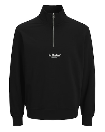 Jack & Jones Soho 1/4 Zip Sweatshirt - Black