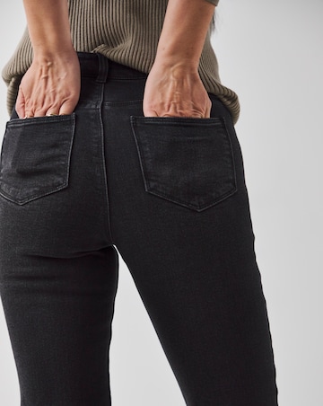 Washed Black Magisculpt Straight Leg Jeans