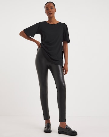 Black Faux Leather Leggings with Cosy Touch Lining