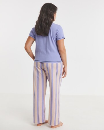 Simply Be (2 Pack) Ribbed T Shirt Pyjama Sets