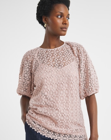 Puff Sleeve Lace Top