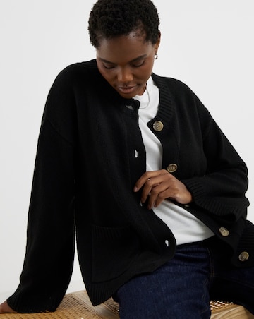 Re-luxe Black Wide Sleeve Cardigan