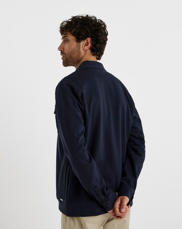 Folio Interlock Zip Shacket-Navy