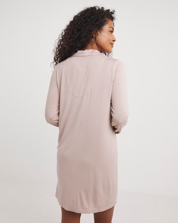 Figleaves Camelia Modal Button Down Night Shirt