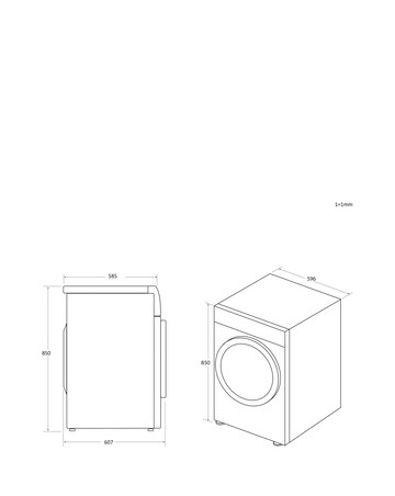 Hoover H-Dry 300 HLEH8A2DE Wifi Connected 8kg Heat Pump Tumble Dryer - White