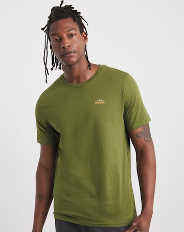 Snowdonia Logo Khaki T Shirt