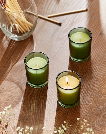 White Poppy & Sage Set of 3 Votive Candles