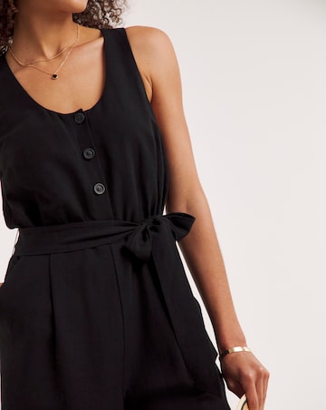 Ro&Zo Linen Blend Jumpsuit