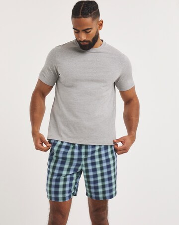 Jersey Tee and Woven Check Short Set