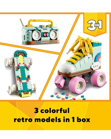 LEGO Creator 3in1 Retro Roller Skate & Toy Skateboard 31148
