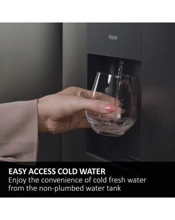 Haier HFR5719EWMP Total No Frost American Fridge Freezer - Silver