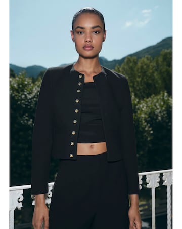 MANGO BUTTON DETAIL JACKET