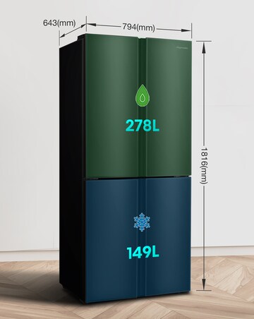 Fridgemaster MQ79394EB American Fridge Freezer- E Rated 175 CM