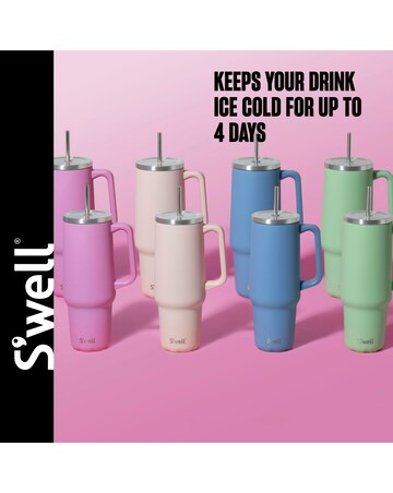 S'well XL Tumbler, 1.1 Litre, Hydrangea Pink