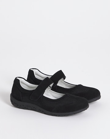 Heavenly Soles Avalon Sporty May Jane Trainer - Extra Wide Fit (EEE)