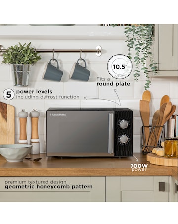 Russell Hobbs RHMM715B Honeycomb Manual Microwave - Black