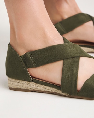 Sonya Soft Strap Espadrille Sandals - Extra Wide Fit (EEE)