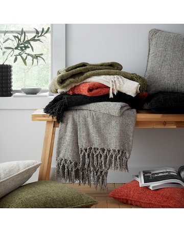 Catherine Lansfield Plain Chenille Cushion