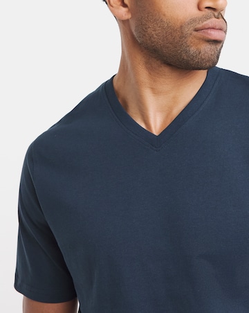 5 Pack Pure Cotton V Neck T-Shirts Long Length