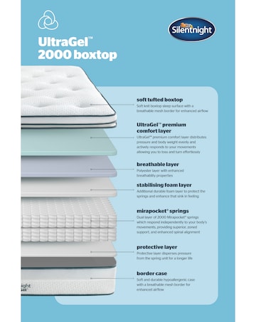 Silentnight UltraGel 2000 Pocket Box Top mattress - Medium Soft