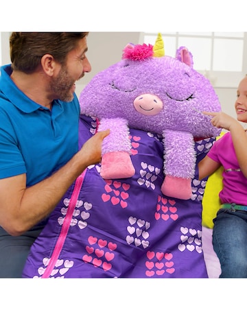 Happy Nappers Purple Unicorn Plush Sleeping Bag