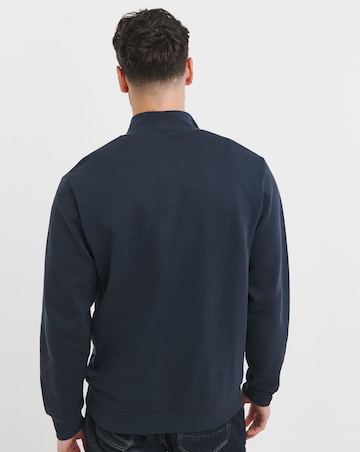 BOSS Dark Blue Full-Zip BB Badge Sweatshirt