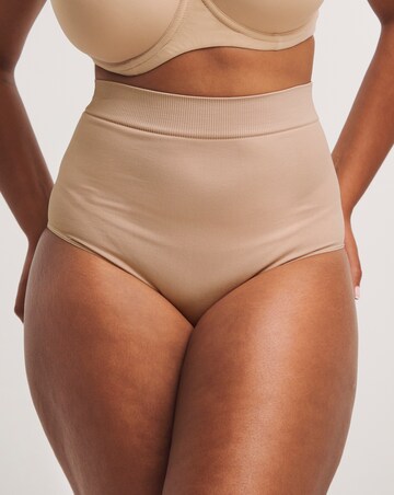 MAGISCULPT Medium Tummy Control Seamfree High Waist Brief Almond