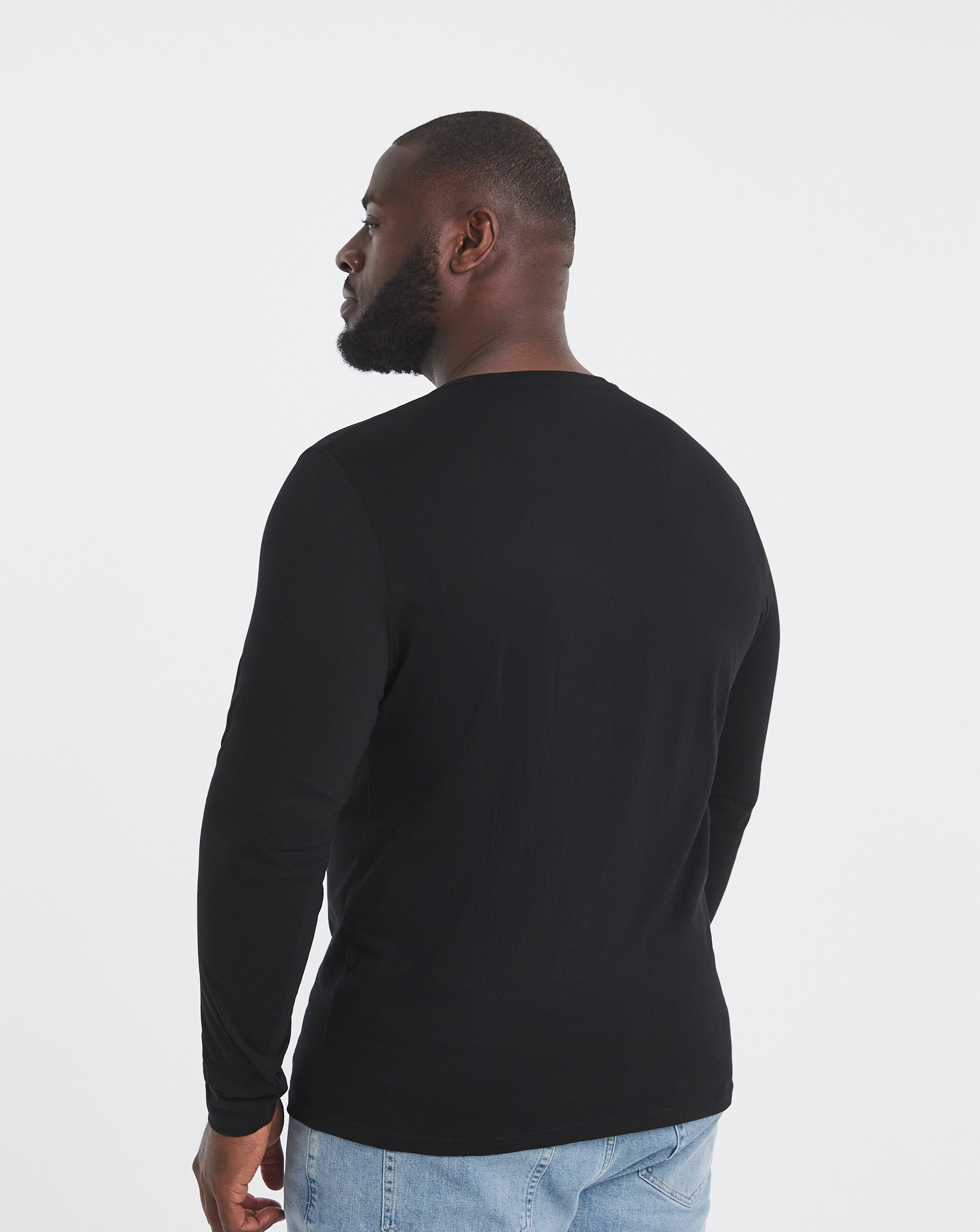 ウェア STREETMOVE Cool Long Tee (black) Long Sleeve Crew Neck T-Shirt Long Length- Black | JD Williams
