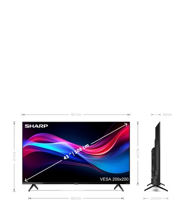 Sharp 4T-C43GJ4225K 43in Smart UHD Roku LED TV