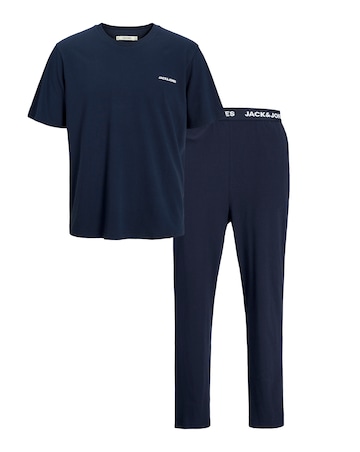Jack & Jones Everest Logo PJ Set - Navy