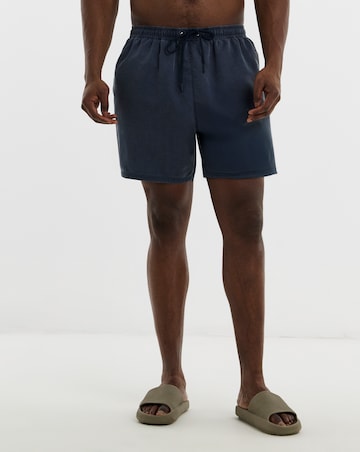 Blue Garment Dyed Swim Shorts Reg