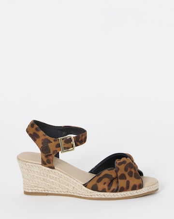 Blaze Twist Detail Espadrille Wedge Sandals - Extra Wide Fit (EEE)