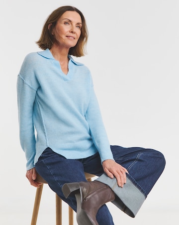 Light Blue Collar Jumper