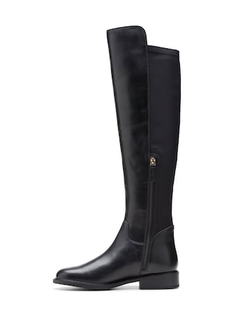 Clarks Renewal Leather Knee High Boots Standard Fit