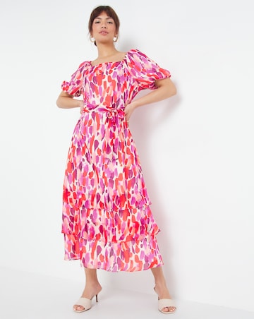 Joanna Hope Balloon Sleeve Print Maxi Dress
