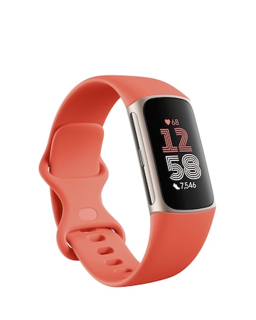 Fitbit Charge 6 Smart Watch Coral / Champagne Gold