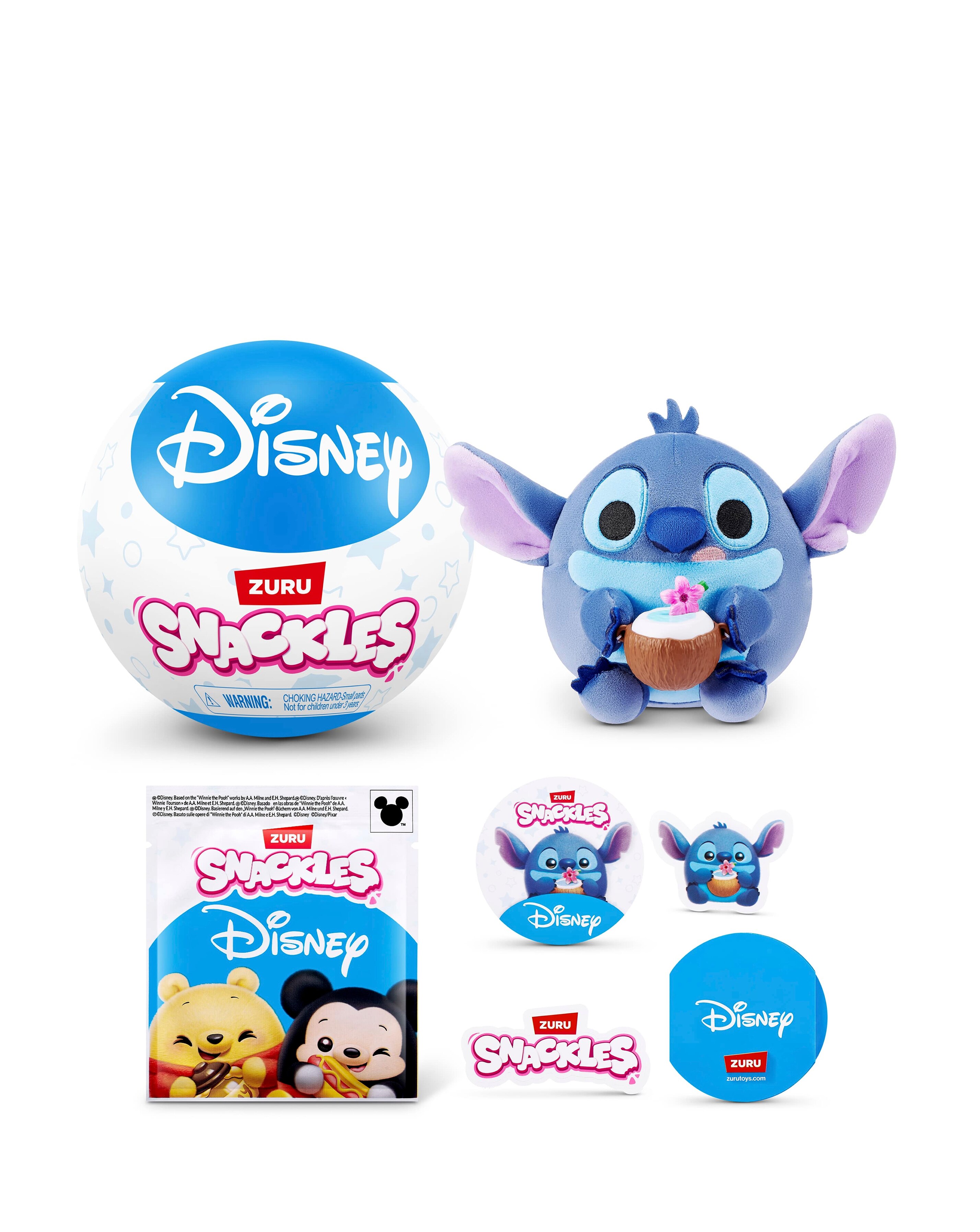 Snackles Disney 5-inch Plush Mystery Capsules Twin Pack | JD Williams