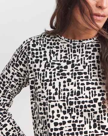 Pure Cotton Longline Long Sleeve Curved Hem