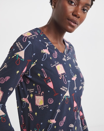 JD Williams Value Pyjama Set Cocktail Print