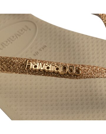 Havaianas Slim Glitter II Toe Post Flip Flop Sandals