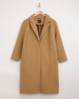 Camel Relaxed Single Breasted Coat