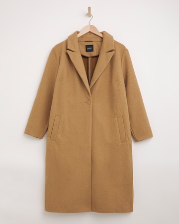 Camel Relaxed Single Breasted Coat