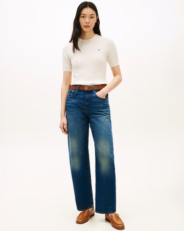 Tommy Hilfiger Cable Knit Short Sleeve Sweater