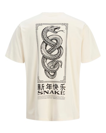 Jack & Jones Snake Back Graphic T-Shirt - White