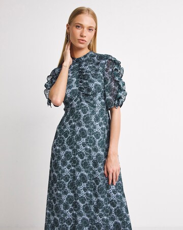 Whistles Winter Garden Print Midi Dress