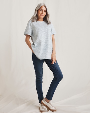 Julipa Pure Cotton Button Shoulder T-Shirt
