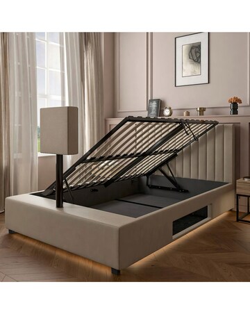 XR Living Maisie Fabric LED TV Ottoman Bed