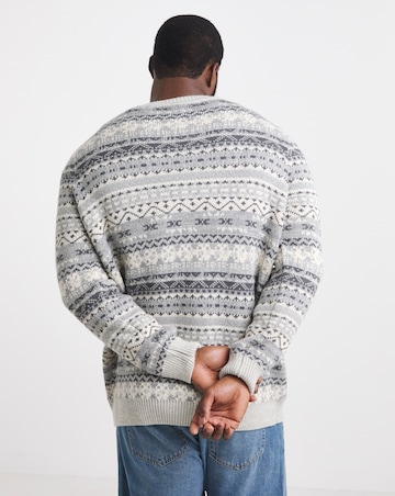 Knitted Fairisle Crew Neck Jumper
