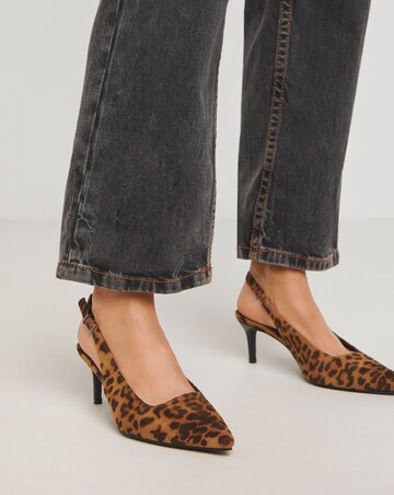 Aspen Pointy Toe Slingback Shoes Wide E Fit